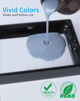 ELEGOO Water Washable 3D Printer Resin 500g Grey, Rapid Precise Printing Photopolymer Resin 405nm UV-Curing Resin for LCD/DLP/MSLA 3D Printer ELEGOO