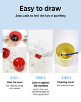 Paint by Numbers for Adults Without Frame, Thanksgiving Turkey Vintage Wooden Board Paint by Numbers Kits on Canvas DIY Acrylic Painting for Kids Beginner, 12"x16" Savannan