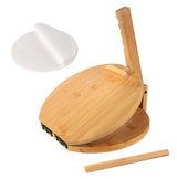 Wooden Tortilla Press 10 Inches with Rolling Pin & 50 Pcs Parchment Paper Mexican Tortillera Presser Homemade Tortillas Roti Pataconera Dough Press Uprony