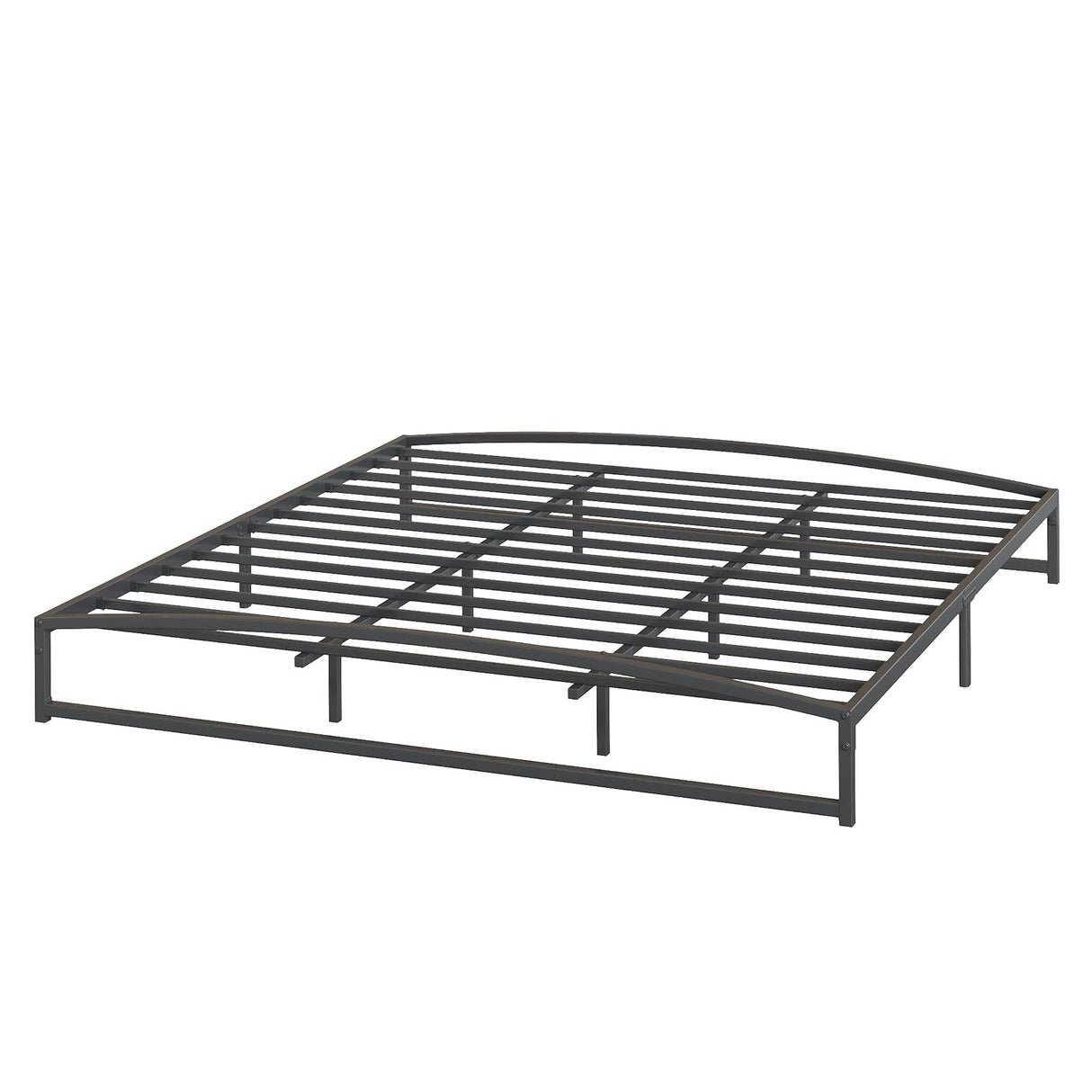 GAOMON Low Bed Frame King Size, 10 Inch Heavy Duty Metal Platform King Bed Frame with Arch Design, Easy Assembly, Strong Bearing Capacity, Under Bed Storage, No Box Spring Needed - Black GAOMON