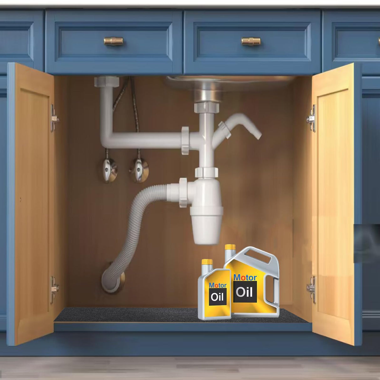 Cheardia 2 Pack Garage Floor Mat, 60 x 36 Inches Oil Spill Mat Under Car with Waterproof Backing, Black Reusable Rubber Mat Garage Mat Oil Mat for Driveway Protects Surfaces Cheardia