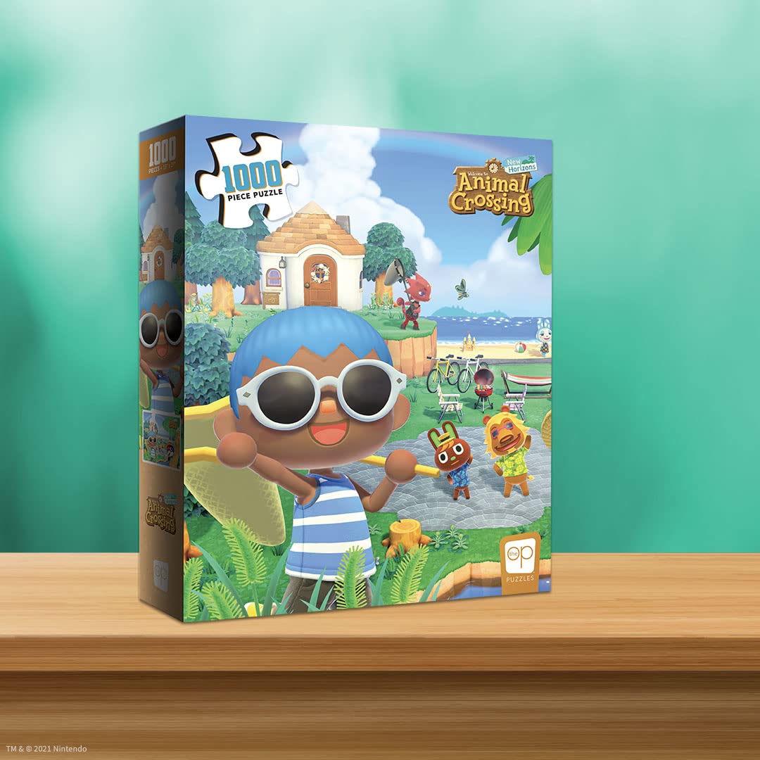 Animal Crossing “Summer Fun” 1,000 Piece Jigsaw Puzzle | Collectible Puzzle Featuring Familiar Characters from The Nintendo Switch Game | Officially Licensed Nintendo Merchandise USAOPOLY
