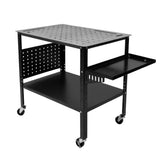 Hymula Welding Table 36" X 24" 1200lbs Load Capacity Heavy Duty Carbon Steel Weld Table for Shop Home Garage, Casters with Brakes, Black Hymula