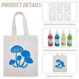 WEBEEDY DIY Screen Printing Kit Mushroom Theme Screenprinting Kit Includes Wood Silk Screen Printing Frame,Mushroom Stencils and Tools Screen Printing Starter Kit with Instruction for Adults,21 PCS WEBEEDY