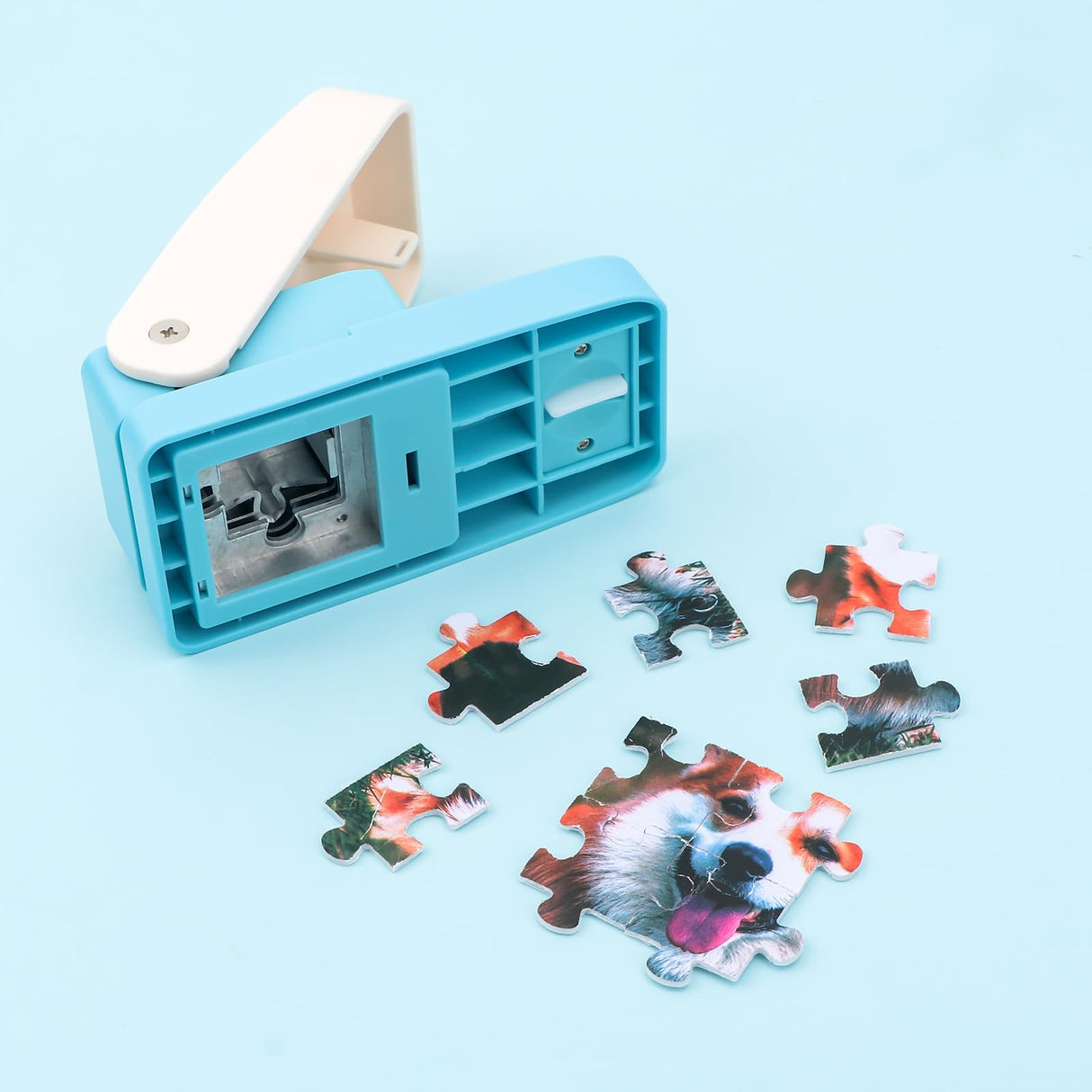 Briartw Puzzle Punch – Mini Puzzle Maker | Portable Puzzle Punching Machine | Create Custom Puzzles from Photos, Cardboard, & More (1" X 1" Pieces) Briartw