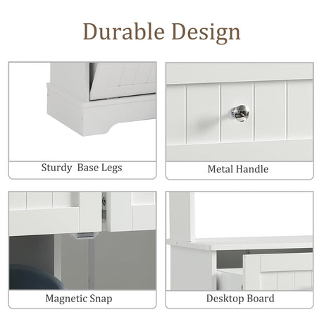 LOUVIXA 68.4" Kitchen Pantry Storage Cabinet, Freestanding Cupboard with 3 Cabinets, 2 Drawers and 1 Tilt Out Trash Cabinet, Tall Storage Cabinet for Kitchen, Dinning Room, Living Room (White) LOUVIXA