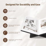 PUERSI Open Display Stand, Wooden Large Book Holder, Coffee Table Stand, Wood Easel for Magazine, Art, Cook Book, Bible, Quran - Black PUERSI