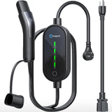 Ecogenix Level 1 & Level 2 EV Charger for Tesla Mobile Charging (16A, 110V-240V, NEMA 5-15 & NEMA 6-20 Plug) Adjustable Current with 21ft Cable, for Tesla Model Y/3/X/S/Cybertruck, Tesla Accessories Ecogenix