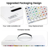 HIMI Gouache Paint Set, 112 Colors x 12g Twin Jelly Cup Design in a Carrying Case, Non-Toxic Paint for Canvas and Paper, Perfect for Artists, Student, Gouache Opaque Painting(White) ARTME