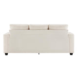 Comkei 89" 3 Seater Couches for Living Room Sofas Comfy Sectional Couch with 24" Deep Seat Loveseat Sofa for Small Apartment, Cream White Comkei