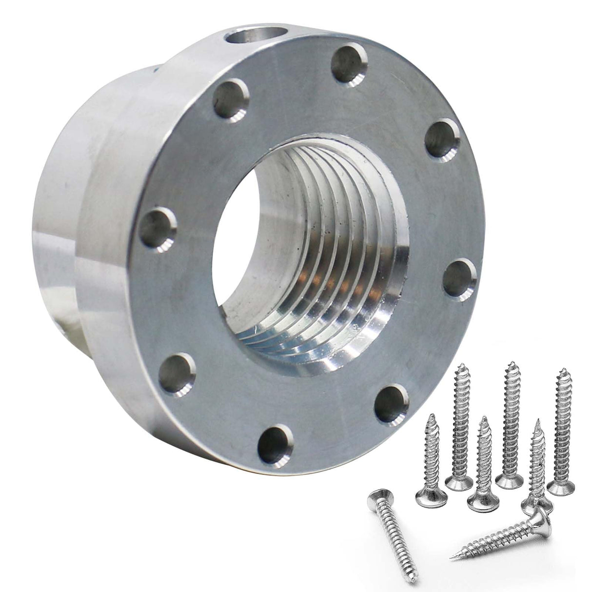 2.5" Lathe Faceplate with Screwchuck,Aluminum Faceplate for 1-1/4" x 8TPI Spindle PNBO