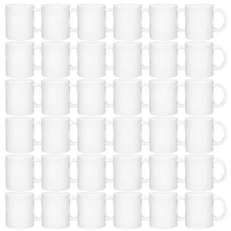 MR.R Set of 36 Sublimation Blanks Dishwasher White Ceramic Coffee Mugs 11oz Blank Ceramic Classic Drinking Cup Mug For Milk Tea Cola Water MR.R