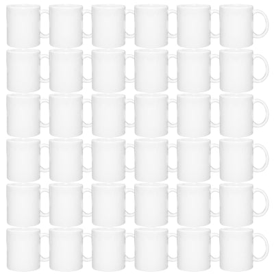 MR.R Set of 36 Sublimation Blanks Dishwasher White Ceramic Coffee Mugs 11oz Blank Ceramic Classic Drinking Cup Mug For Milk Tea Cola Water