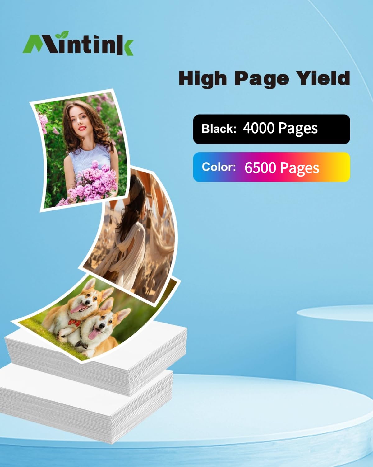 Compatible Epson 664 Ink Refill Bottles for Epson Printer (Black, Cyan, Magenta, Yellow) T664 Ink Bottles for Epson Printer ET-2650 ET-2550 ET-16500 ET-4500 ET-4550 ET-3600 Ink Bottles Mintink