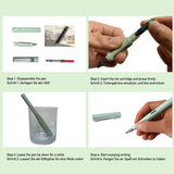 GC QUILL Calligraphy Fountain Pen Set- 7 with Different Nibs and 40 Ink Cartridges for Beginners- MU-09 GC QUILL