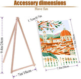 VIGEGU 4 Pack Paint by Numbers Kit for Adults Beginner with Frame, Wooden Easel DIY Cityscape Scenery Adult Paint by Number Kits for Home Decor 7.8x11.8inch VIGEGU