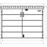 Suncast BMS4780 Stow-Away Horizontal Shed with Floor - Peppercorn Suncast