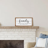 MODE HOME Family Sign for Home Decor, Farmhouse Family Wall Decor with Wood Frame for Wall, Kitchen, Living Room, Bathroom, Bedroom MODE HOME