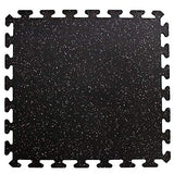 American Floor Mats Fit-Lock 3/8 Inch Heavy Duty Rubber Flooring - Interlocking Rubber Tiles (24" x 24" Tile) 10% Grey - Single Center Tile American Floor Mats