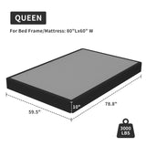 Queen Box Spring, 10 inch Box Spring for Queen Bed, Heavy Duty Metal Bed Frame with Fabric Cover, 3000lbs Max Weight Capacity Bed Base Mattress Foundation, Easy Assembly, Noise Free, Black Superay