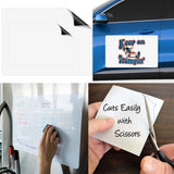 4 Pack Blank Magnetic Car Signs, Rounded Corners Blank Car Magnet Set for Advertise Business, Cover Company Logo (for HOA), Prevent Car Scratches and Dents (12"X 17",11.7" x 8.27") KATISHYRO