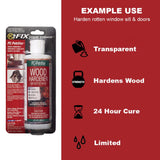 PC-Products PC-Woody Wood Repair Epoxy Paste, Two-Part 12 oz, and PC-Petrifier Wood Hardener 16 oz, Kit PC Products