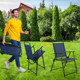 Shintenchi 6 Piece Patio Dining Set with Umbrella, Outdoor Furniture Set with 4 Folding Chairs and Tempered Glass Top Dining Table fot Lawn Backyard Garden Porch Blue Shintenchi