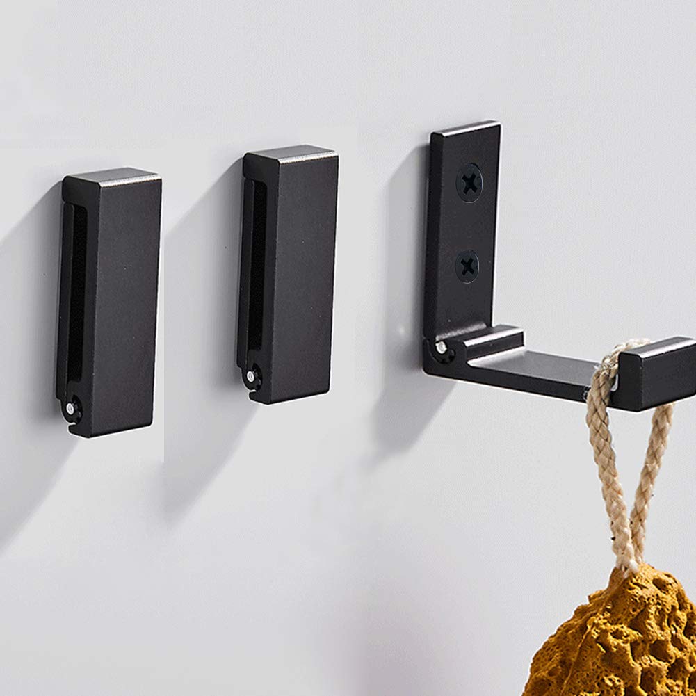 ZEYU Folding Coat Hooks, 5Pcs Wall Hooks for Hanging Coat Towel Hooks Hardware Heavy Duty Aluminum Alloy Headphone Holder No Rust Wall Mounted with Screws for Bags Fitness Equipment ZEYU