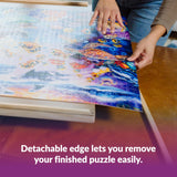 Buffalo Games - Wood Puzzle Table - Jumbo Size Fits Up to 2000pc Jigsaw Puzzles - Storage Drawers with Dividers for Pieces - Preassembled Except Drawer Handles Buffalo Games