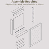 24 x 30 Inch Walnut Grain Medicine Cabinet with Mirror, Recessed or Wall-Mounted Wood Storage Cabinet for Bathroom, Adjustable Shelves, Soft-Close Hinges, Rectangle Buruis