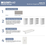 ClosetMaid Modular Storage Unit with 4 Drawers, Wood Closet Organizer, Stacking, Full Backer, Storage, Decorative Trim, White ClosetMaid