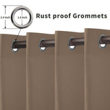 OutdoorLines Waterproof Indoor Outdoor Curtains for Patio-Privacy Sun Blocking Grommet Curtain Panel Weatherproof, UV Resistant Curtains for Gazebo, Porch, Pergola Khaki 100W x 84L Inch 1 Panel OutdoorLines