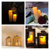 Aignis Flameless LED Candles Battery Operated with 10-Key Remote and Timer, Outdoor Indoor Waterproof for Home/Birthday/Wedding/Holiday Décor, Exquisite Set of 12 (D 2.2'' x H 4''/5''/6''/7'') Aignis