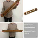 Wooden Dough Bowls Decorative，30'' Rustic Bread Long Bowls Decor Wood Tray, Hand Carved for Table Centerpiece Decor, Home Decor (30 * 6 * 2 inch Brown) BEDAZE