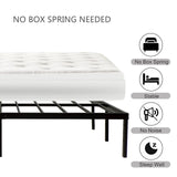 Wulanos King Size Bed Frame, 3500lbs Heavy Duty Metal Frames with Steel Slats Support 14 Inch High Platform Bedframe with Storage, No Box Spring Needed, Sturdy and Durable Noise-Free, Black Wulanos