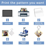 LaiHiulaan 240Pcs Sublimation Keychain Blanks Square Bulk Products Double Sides 80 MDF Sublimation Keychains Blank with 160 Rings and Clips Heat Transfer Sublimation Key Chain for DIY Craft LaiHiulaan