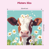 MXJSUA 4 Pack Framed Cute Animals Paint by Numbers for Kids Ages 6-12, Koala Fox Llama Cow Paint by Number Kits for Children Beginner, Acrylic Oil Painting for Home Wall Decor (8x8inch) MXJSUA