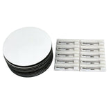 Blank Buttons Sublimation Personalize Name Tag Badge with Pin Back Design 3 inch White 10 Packs Generic