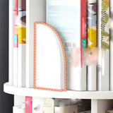 NIUYAO 360-Degree Rotating Solid Wood Bookcase - 2-Tier Versatile Storage Rack NIUYAO