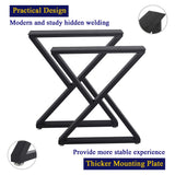 Metal Desk Legs 28 Inch Table Legs Heavy Duty Industrial Black Table Legs Z Shape Table Legs DIY Table Legs,Furniture Legs(H28”xW18”,Set of 2) TIEOU