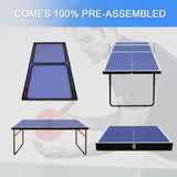 Generic Ping Pong Table Foldable & Portable Table Tennis Table Set for Indoor & Outdoor Games with Net, 2 Paddles and 3 Balls Generic