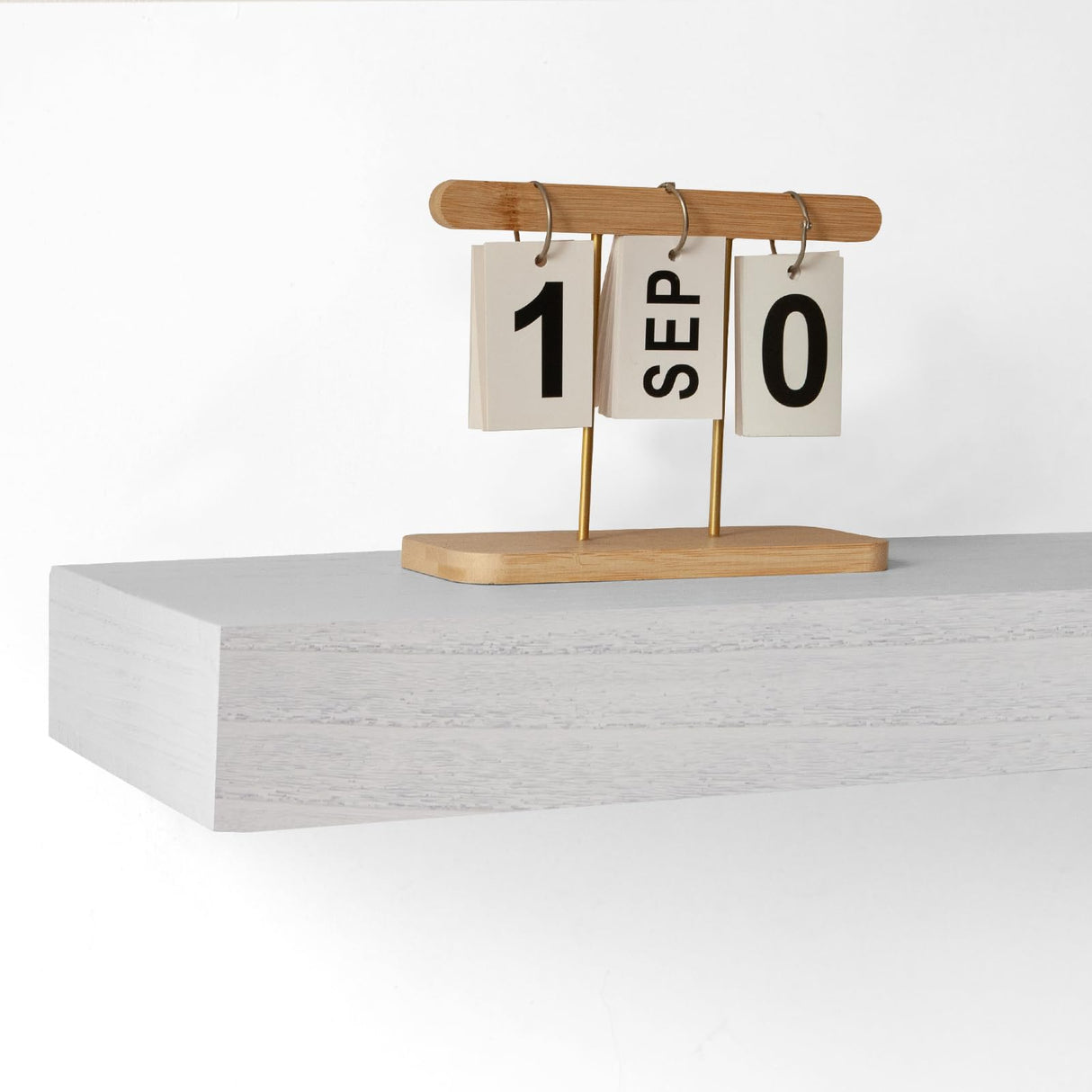 SAUMONIERES Fireplace Mantel Shelves 60 Inch Solid Wood Wall Mounted Long Floating Shelf Hollow, White SAUMONIERES