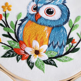 COCOMOX 3 Sets Embroidery Kit, Hand Embroidery Stiches Practice Kit for Beginners Adults, Owl Embroidery Kit Craft Lover Hand Stitch with Embroidery Skill Techniques