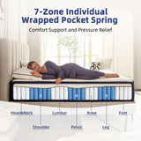 12 Inch Full Mattress, Memory Foam Hybrid Full Mattresses,, Pocketed Coils for Motion Isolation Back Pain Relieving Strong Edge Lumbar Support with CertiPUR-US Certified, Medium Firm, 120-Night Trial AirYoung