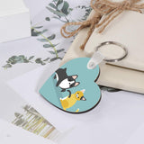 HooAMI Sublimation Keychain Blanks Products, 20 PCS Keychains Tag Heat Transfer Double-Side Heart Sublimation Blanks Key Chains for Ornament Making DIY Art Craft Supplies HooAMI