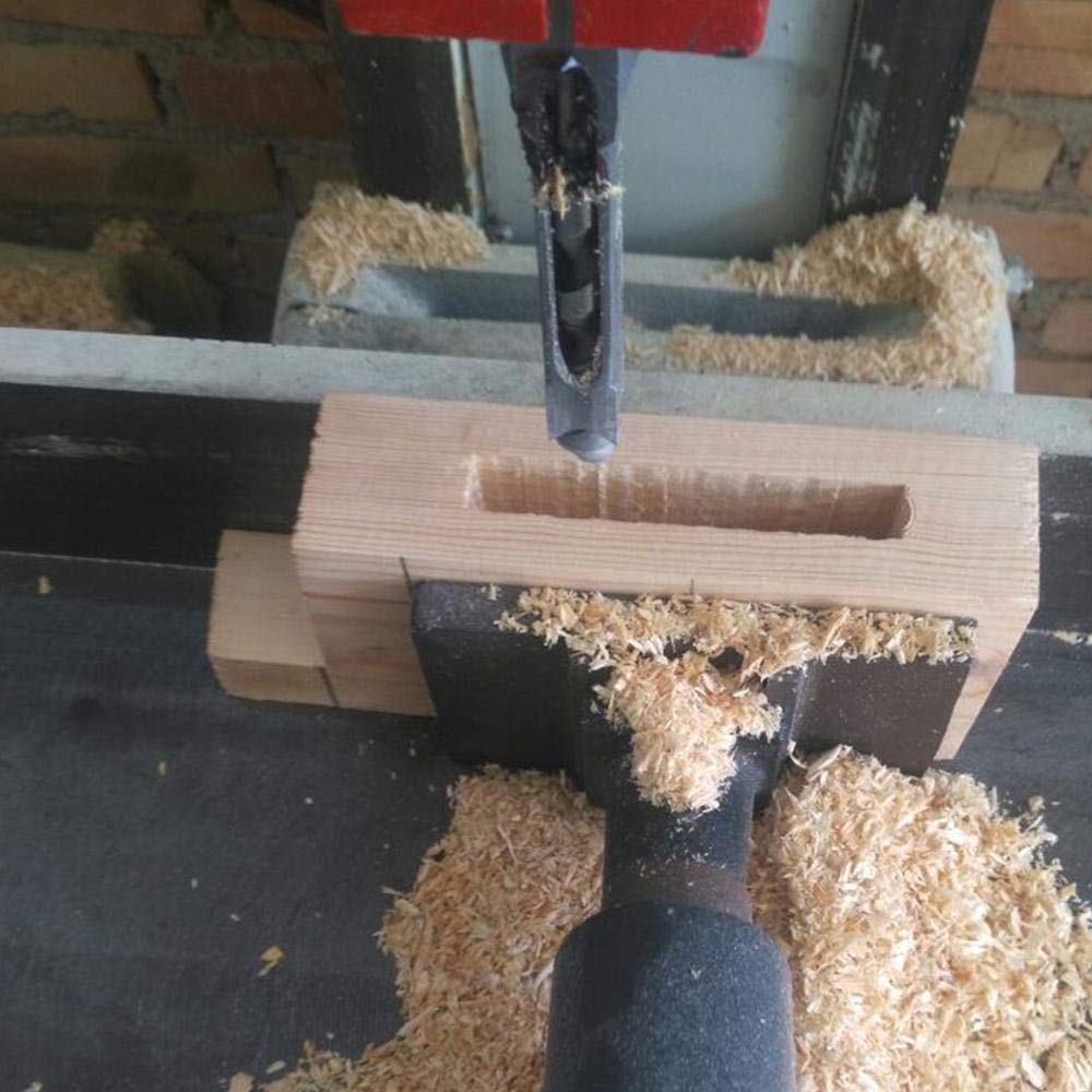 Woodworking 3/8" Inch (9.5mm) Square Hole Drill Bit Mortising Chisel Set, Mortise Chisel & Bit Set for Mortise and Tenon Machine ZLYY