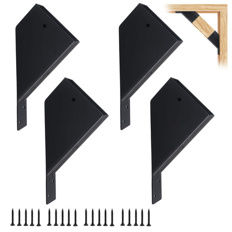 4 Pcs Pergola Brackets, 45-Degree Angle Bracket. Specially for Reinforcing Pergolas and Gazebos. Fits 2" x 4" Lumber. with Drainage Holes Pergola Bracket Kit . Build a Stable Pergola Easily. XIHUWZ
