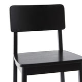 Walker Edison 2-Piece Minimalist Solid Wood Counter Stool, Set of 2, Black Walker Edison
