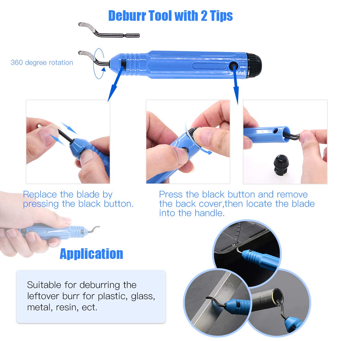 Glarks 24Pieces 3D Printer Nozzle Cleaning Tool Kit, Including Palette Knife, Deburring Tool, Tweezer, File Tool, Grease Packets, Wire Cutter, Glue Stick - WoodArtSupply