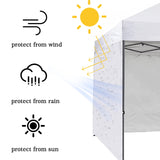 Canopy Sunwall Sidewall Gazebos Tent Waterproof for 10x10ft Pop up Canopy Straight Leg Gazebos Outdoor Instant Canopies 1 Pcs Khaki Canopy Sidewall Only NINAT
